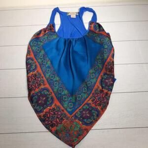 Flying Tomato Paisley Print Bandana Bohemian Racerback Tank Top Size Small